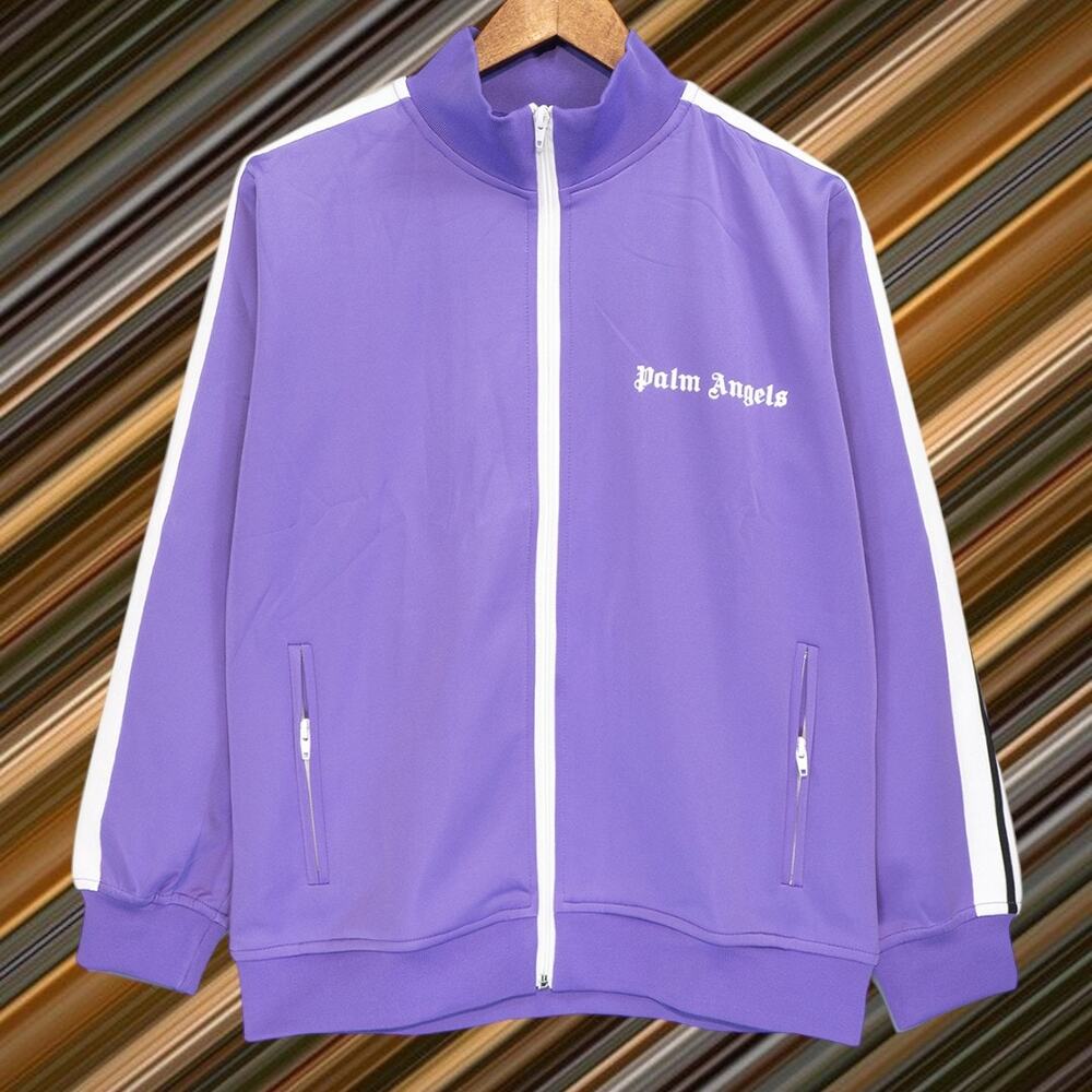 Palm Angels Purple Zipper Jacket